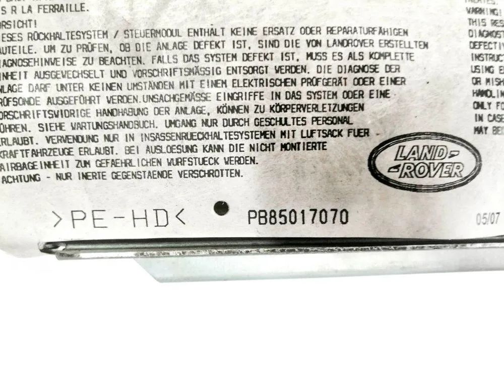 LAND ROVER Range Rover Sport 1 generation (2005-2013) Dashboard Airbag SRS PB85017040,PB85017070 32876605