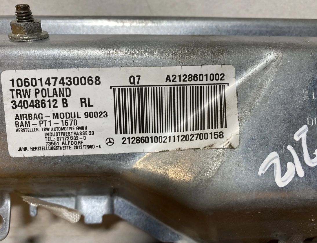 MERCEDES-BENZ E-Class W212/S212/C207/A207 (2009-2016) Ceļu drošības spilvens 34048612C,A2128601002,#C307 17784222