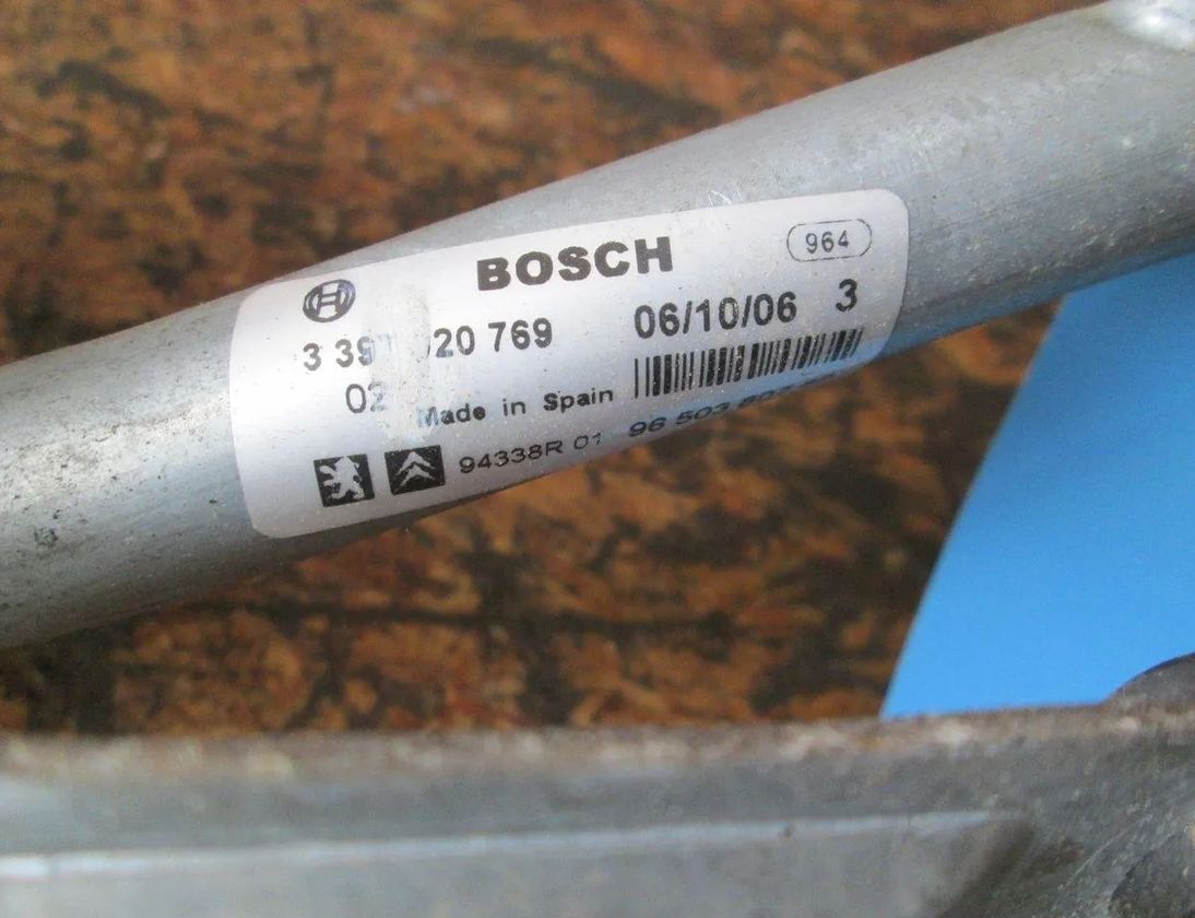 PEUGEOT 207 1 generation (2006-2009) Priekšējā stikla tīrītāja mehānisma motorīts 6405CH,9650380780 28146737