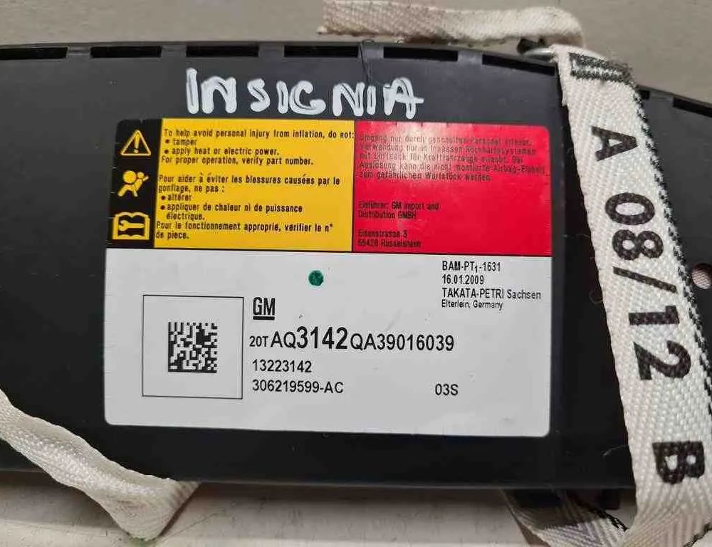 OPEL Insignia A (2008-2016) SRS переднего левого сиденья 13223142,306219599AC 32721729