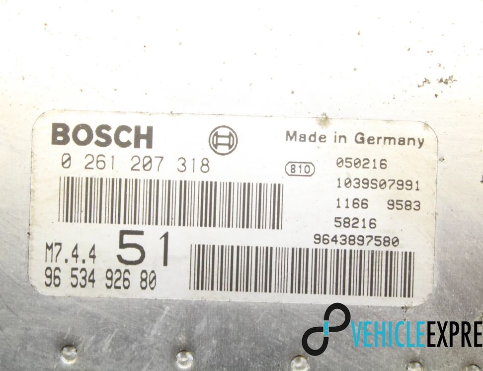 CITROËN Xsara 1 generation (1997-2004) Блок управления двигателем 0261207318,9653492680 11757045