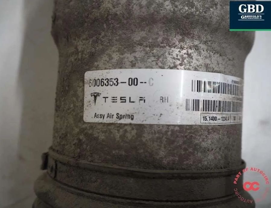 TESLA Model S 1 generation (2012-2024) Pneimatiskais / gaisa spilvens 6006352-00-c,6006353-00-c,6006353-00-d 30878373