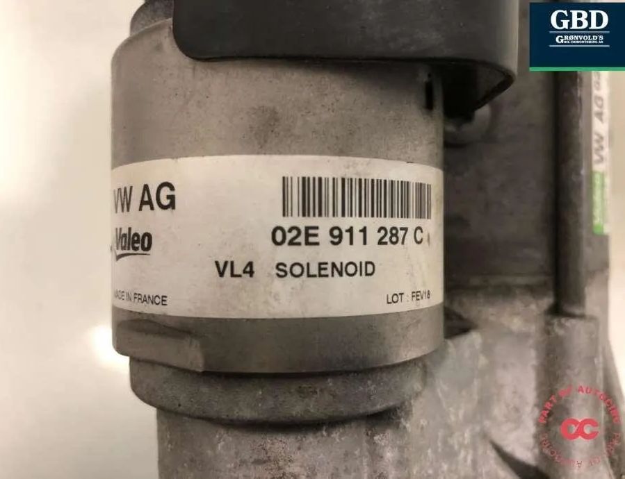 VOLKSWAGEN Passat B7 (2010-2015) Стартер 02e911024c,02e911024h,02e911024cx 30890300