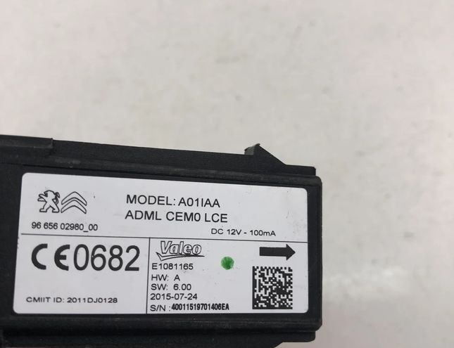 PEUGEOT 508 1 generation (2010-2020) Control Unit 9665602980 25270369