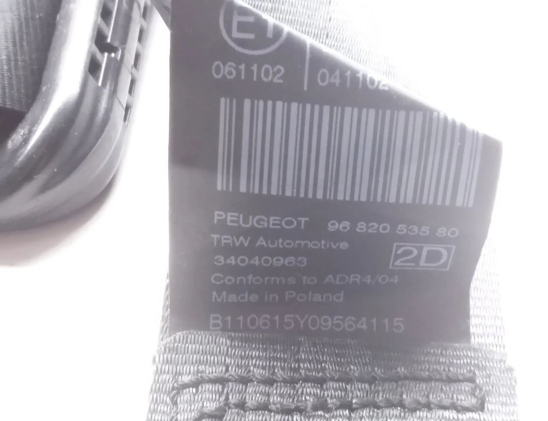 PEUGEOT 5008 1 generation (2009-2016) Aizmugurējā labā drošības josta 9682053580,33017492B,34067495,34040963 32785712