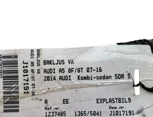 AUDI A5 8T (2007-2016) Aizmugurējais kreisais lukturis 8T0945093C 33085338