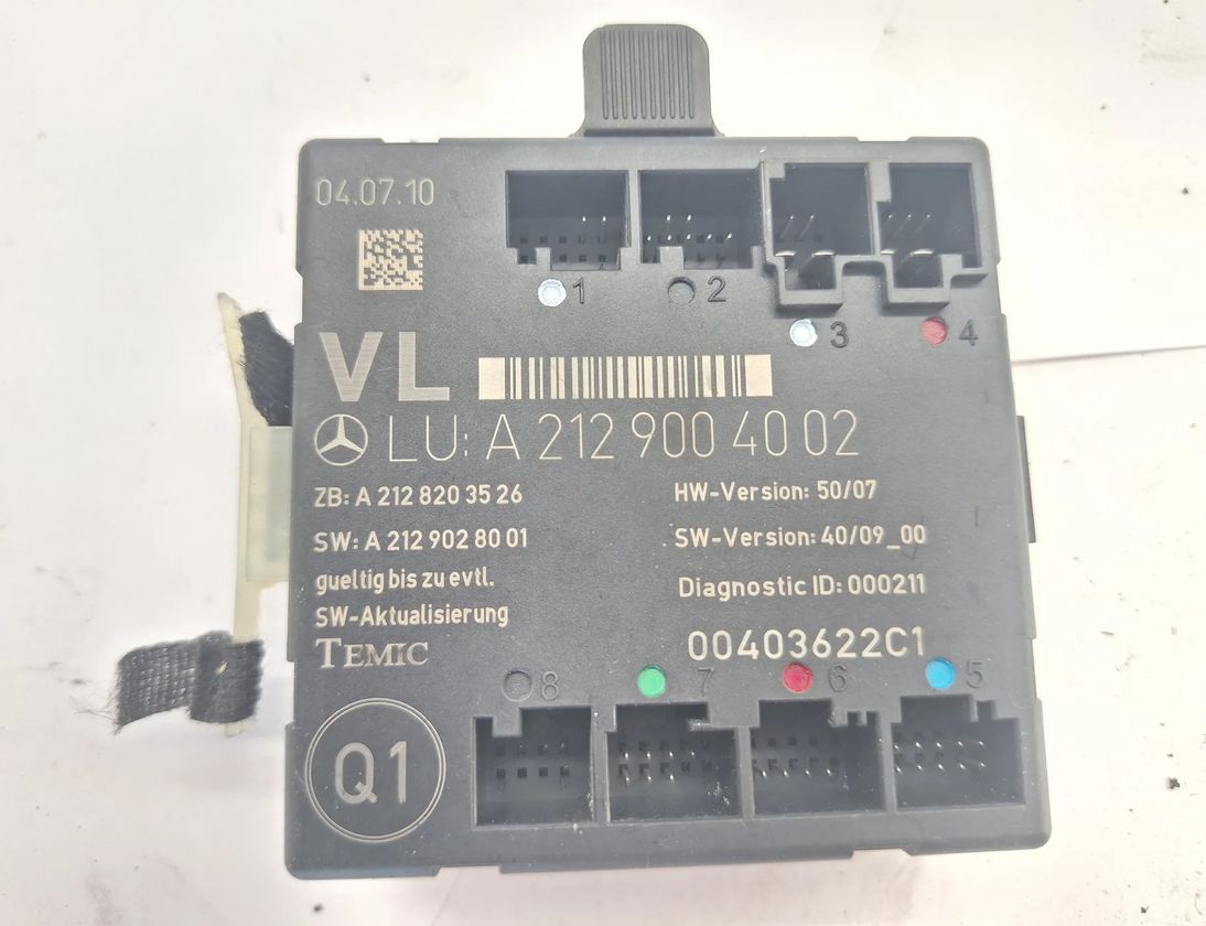 MERCEDES-BENZ C-Class W204/S204/C204 (2004-2015) Priekšējo kreiso durvju vadības bloks A2129004002 25835561