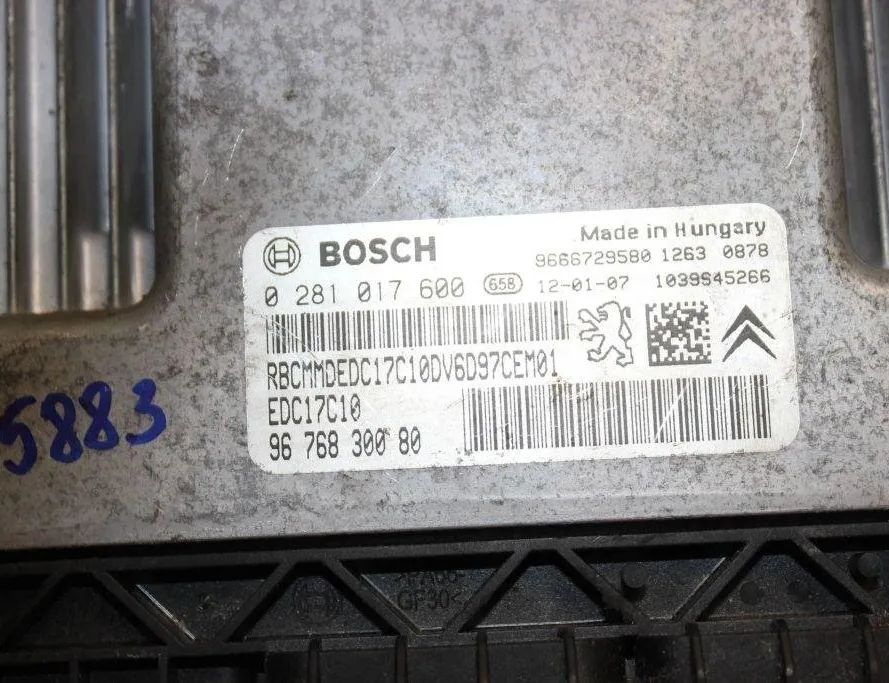 CITROËN C3 Picasso 1 generation (2008-2016) Engine Control Unit ECU 0281017600,9666729580 31937121