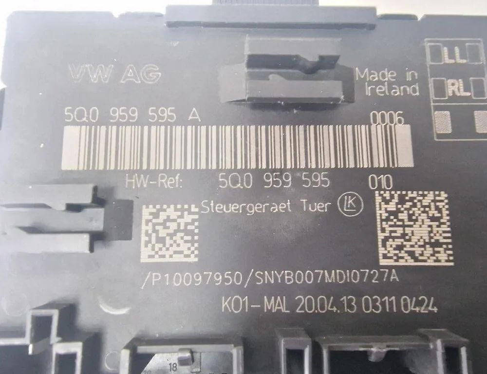 AUDI A3 8V (2012-2020) Priekšējo kreiso durvju vadības bloks 5Q0959595A 31243000