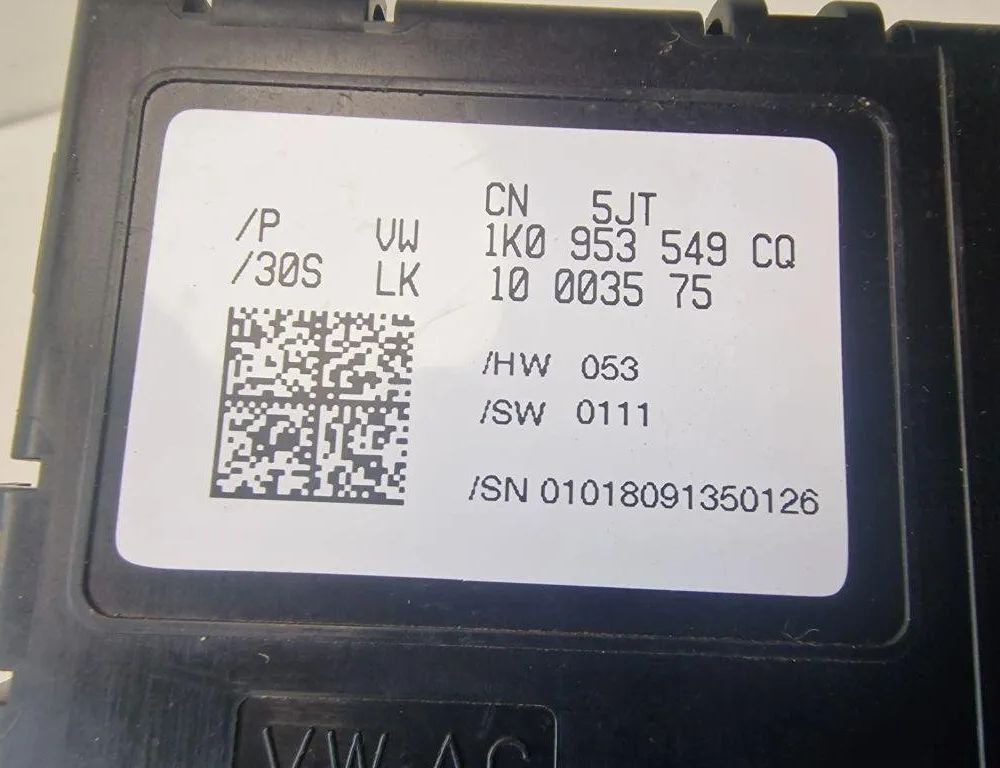 VOLKSWAGEN Golf Plus 2 generation (2009-2014) Steering Wheel Position Sensor 1K0953549CQ 31248145