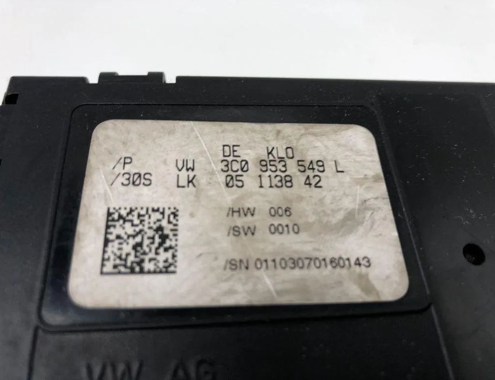 VOLKSWAGEN Passat B6 (2005-2010) Другие блоки управления 3C0953549L 31271227