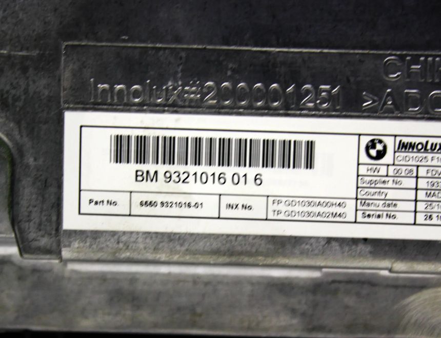 BMW 5 Series F10/F11 (2009-2017) Navigation Display 9321016 28224348