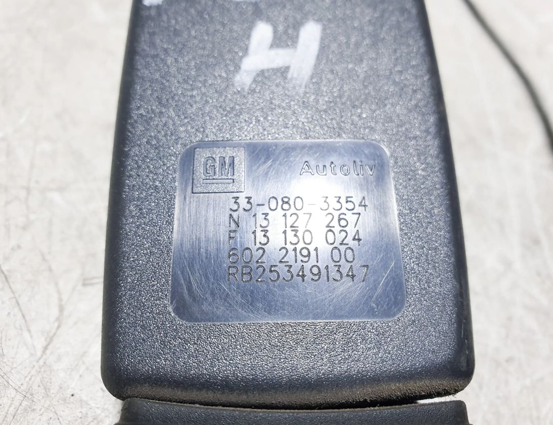 OPEL Astra H (2004-2014) Front Right Seat Buckle 602219100 17660783