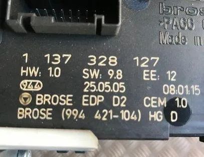 PEUGEOT 407 1 generation (2004-2010) Front Right Door Window Control Motor 1137328127 21198881