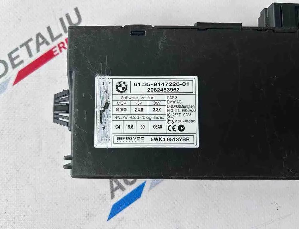 BMW 3 Series E90/E91/E92/E93 (2004-2013) CAS EWS 9147226,61359147226,9395657,5WK49513YBR,61359395657 32616613