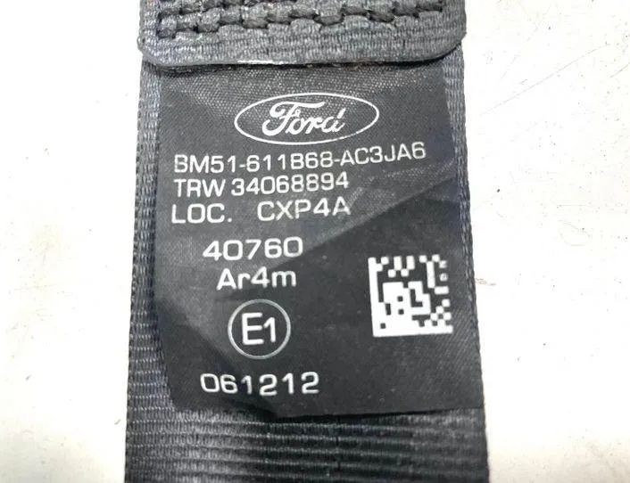 FORD Focus 3 generation (2011-2020) Rear Right Seatbelt BM51611B68AC3JA6,TRW34068894,34074772A 24730281