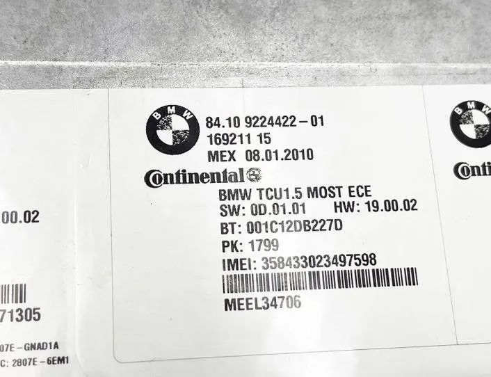 BMW 3 Series E90/E91/E92/E93 (2004-2013) Bluetooth vadības bloks 9224422,84109224422 24656855