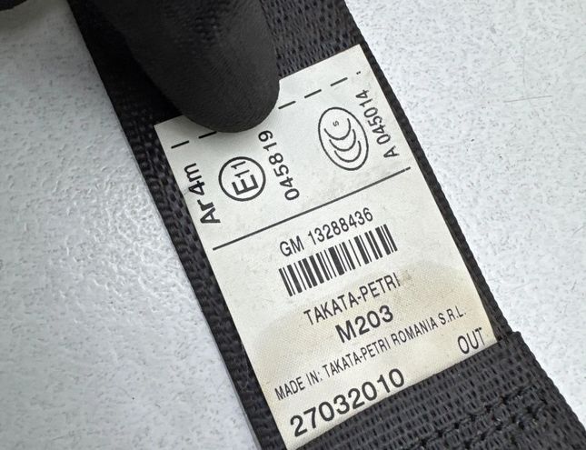 OPEL Insignia A (2008-2016) Rear Right Seatbelt 13288436 28803468