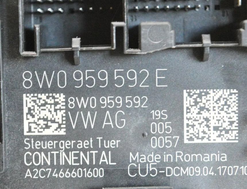 AUDI A4 B9/8W (2015-2024) Front Left Door Control Unit 8W0959592E 3348721