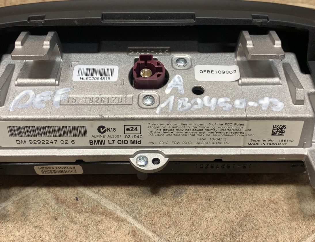 BMW 3 Series F30/F31 (2011-2020) Navigācijas displejs 9292247 28236194