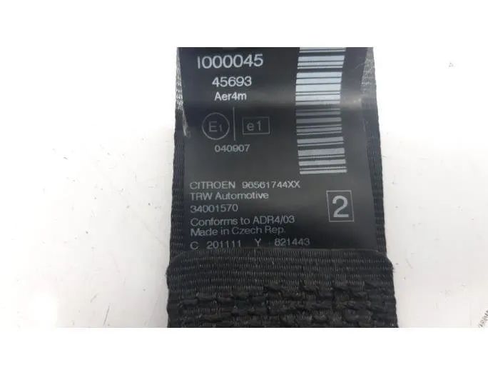 CITROËN C5 2 generation (2008-2017) Rear Left Seatbelt 96561744XX,34001570,8975S0 27773370