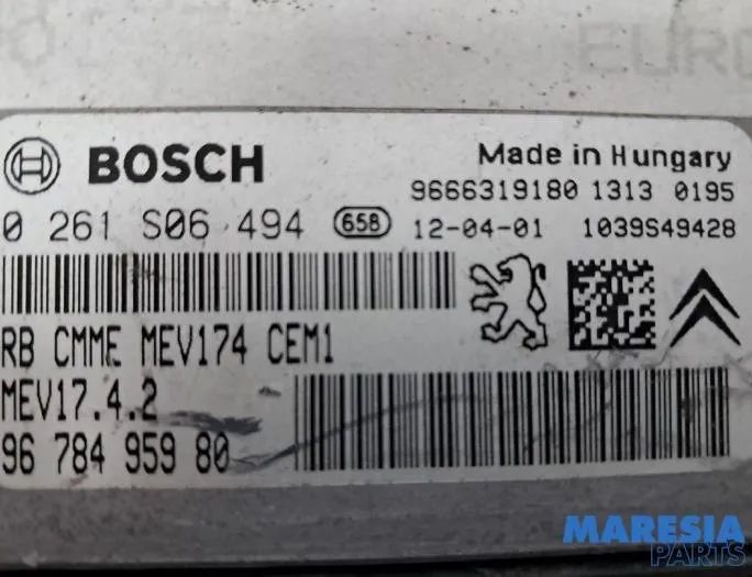 PEUGEOT 208 Peugeot 208 (2012-2015) Блок управления двигателем 1611427780,1608326080,9678495980,9678355880,1608084480 31867563