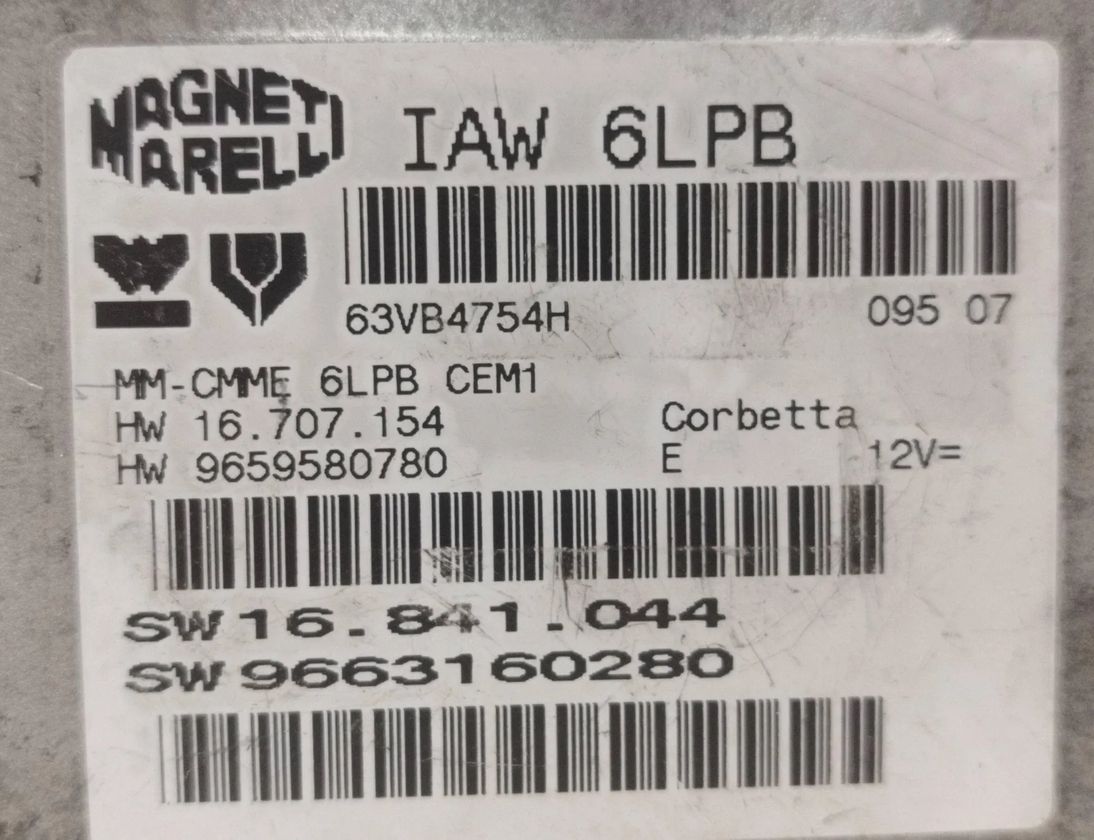 CITROËN C4 Picasso 1 generation (2006-2013) Блок управления двигателем 9659580780 29532444