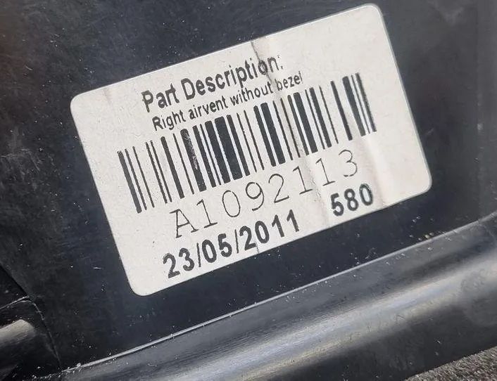 CITROËN C3 2 generation (2009-2016) Instrumentu paneļa gaisa kanāli 96857503ZD,1015360,1092113 24167994