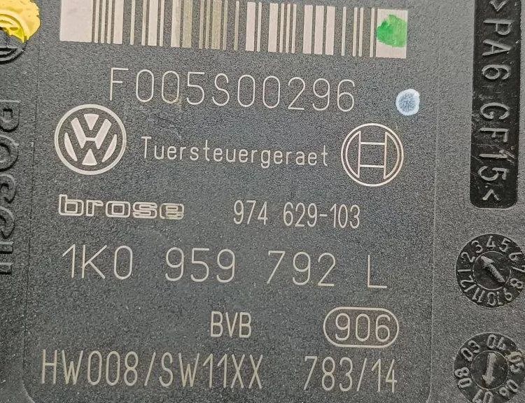 VOLKSWAGEN Passat B7 (2010-2015) Стеклоподъемник передней левой двери 1K0959792L,974629103 31897966