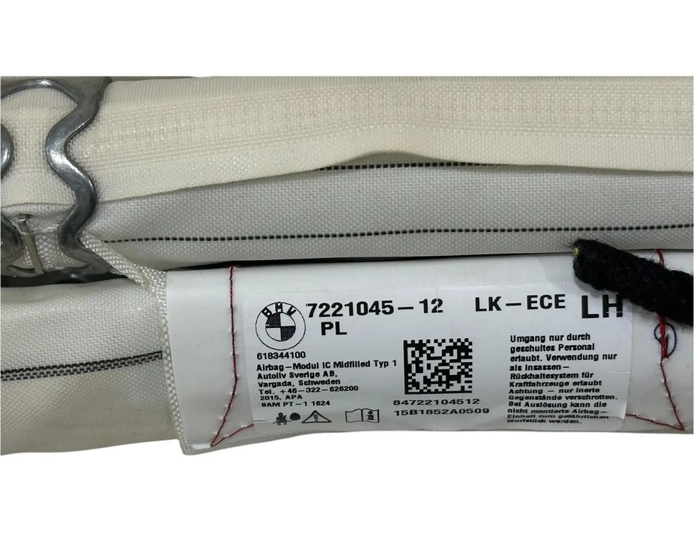 BMW 3 Series F30/F31 (2011-2020) Left Side Roof Airbag SRS 7221045 29965797