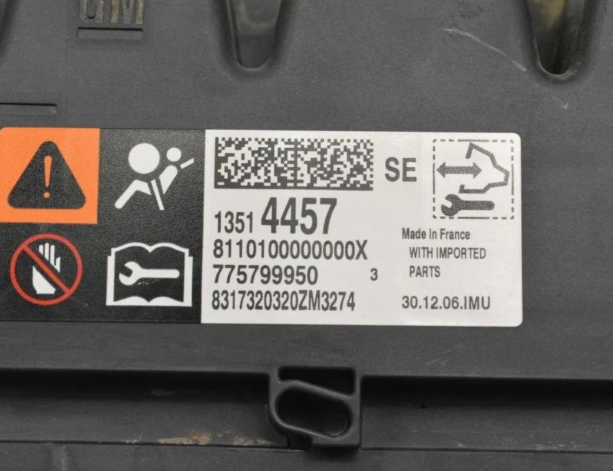 OPEL Astra K (2015-2021) SRS Control Unit 13514457 30768702