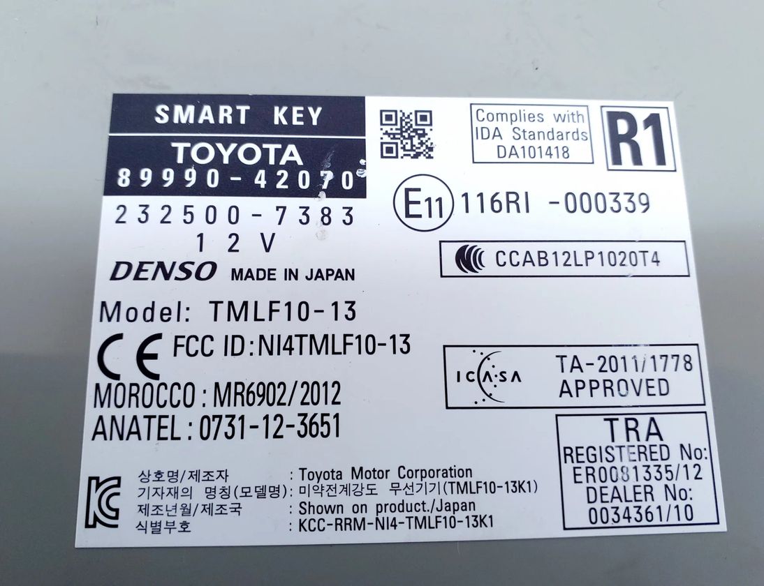 TOYOTA RAV4 4 generation (XA40) (2012-2018) Блок управления без ключа 89990-42070 27511202