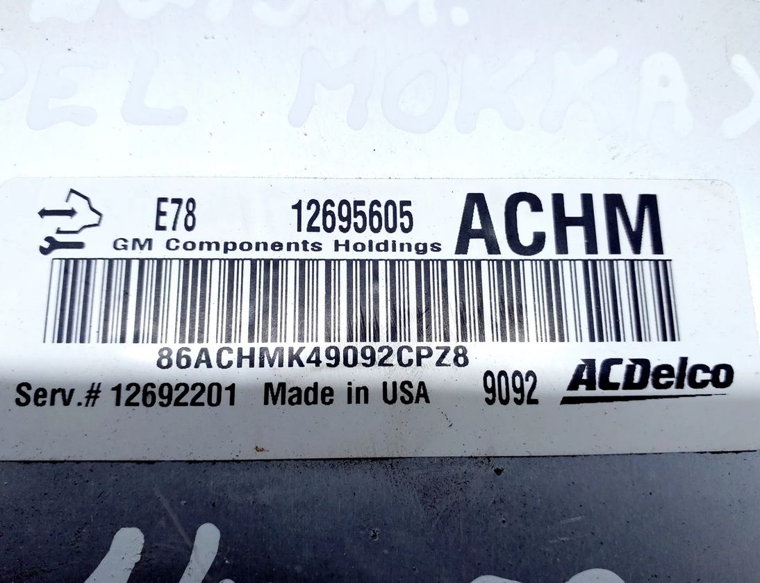 OPEL Mokka 1 generation (2012-2015) Motora vadības bloks 12695605 33100132