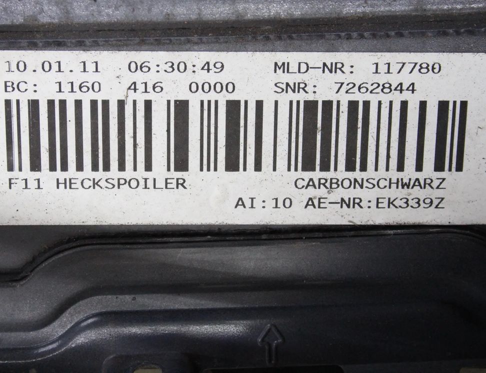 BMW 5 Series F10/F11 (2009-2017) Bagāžnieka spoileris 7206564 20774127