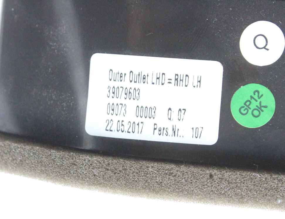 OPEL Astra K (2015-2021) Dashboard Air Vents 39079603 31151990