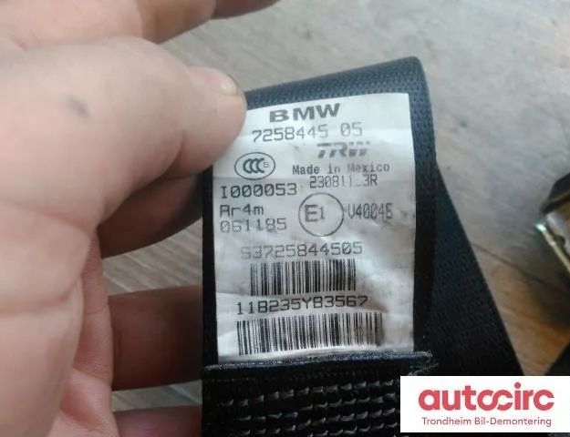BMW X3 F25 (2010-2017) Ремень безопасности задний левый 7258445,72117258445,s3725844505 30834774