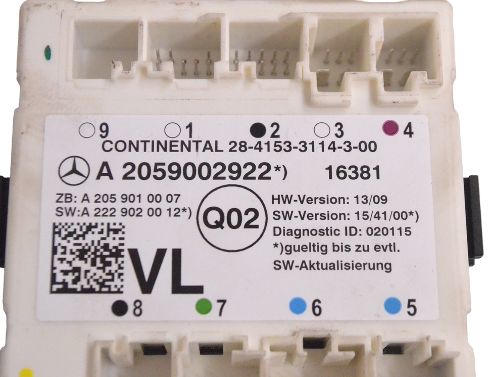 MERCEDES-BENZ C-Class W205/S205/C205 (2014-2023) Блок управления дверей передние левые A2059002922 17389995