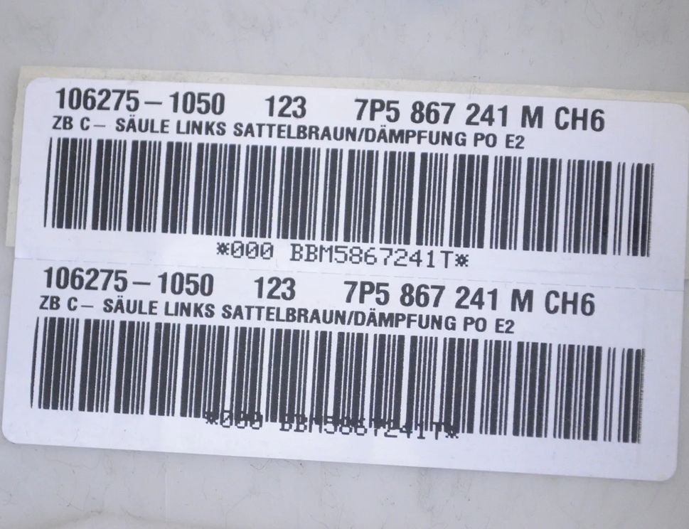PORSCHE Cayenne 958 (2010-2018) Kreisās puses statņu apdare 7P5867241,7P5867241M 23719151