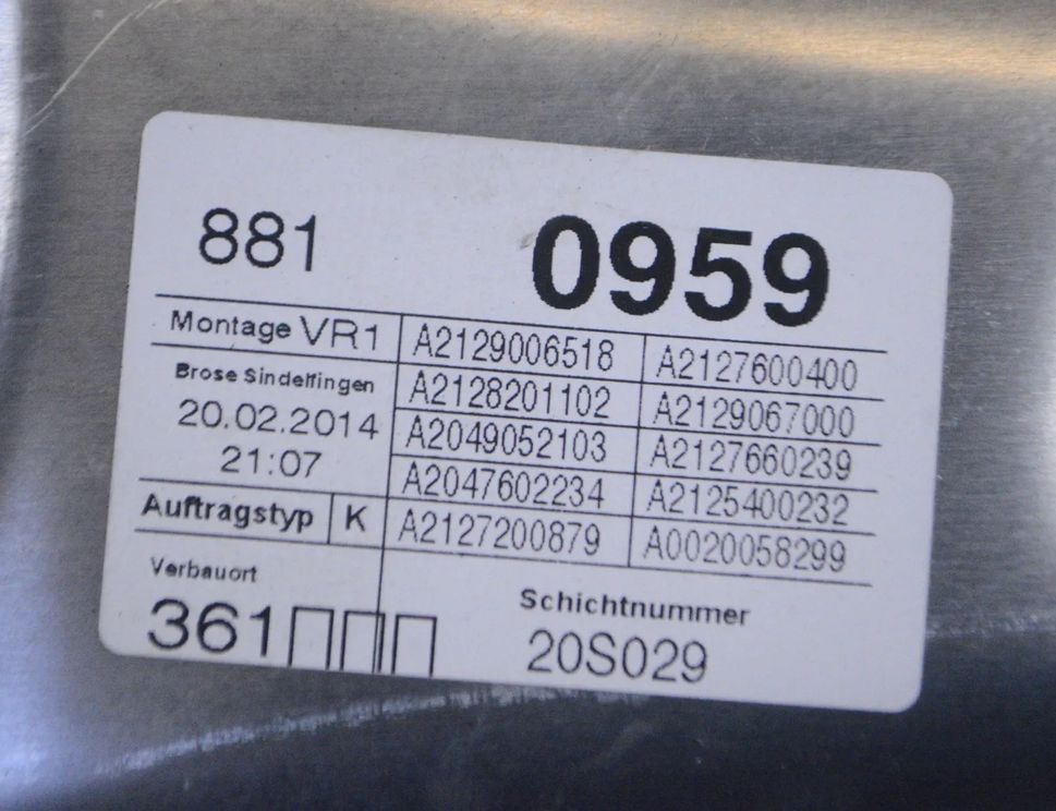 MERCEDES-BENZ E-Class W212/S212/C207/A207 (2009-2016) Front Right Door Window Regulator A2128201102,A2049052103,A2047602234,A2127200879,A2127600400,A2127660239,A2129067000,A0020058299,A2129006518 24299376