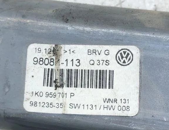 VOLKSWAGEN Passat B7 (2010-2015) Priekšējo kreiso durvju logu pacēlāja motorīts 1K0959701P 30586610