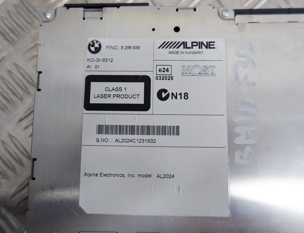 BMW 3 Series F30/F31 (2011-2020) Navigation System 9298939,9267955,9292247 11177016