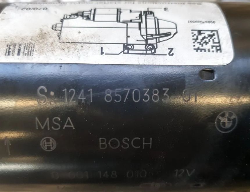 BMW 3 Series F30/F31 (2011-2020) Starter Motor 0001148010,8570383 10863469