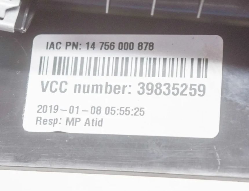 VOLVO V90 2 generation (2016-2024) Right Side Pillar Trim 31377675 11419255