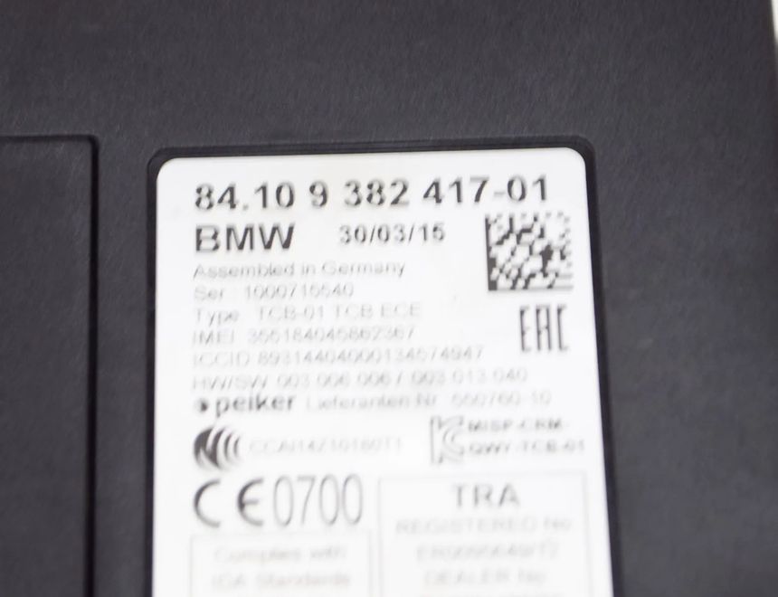 BMW 3 Series F30/F31 (2011-2020) Bluetooth Control Unit 9382417,9297787 14591710