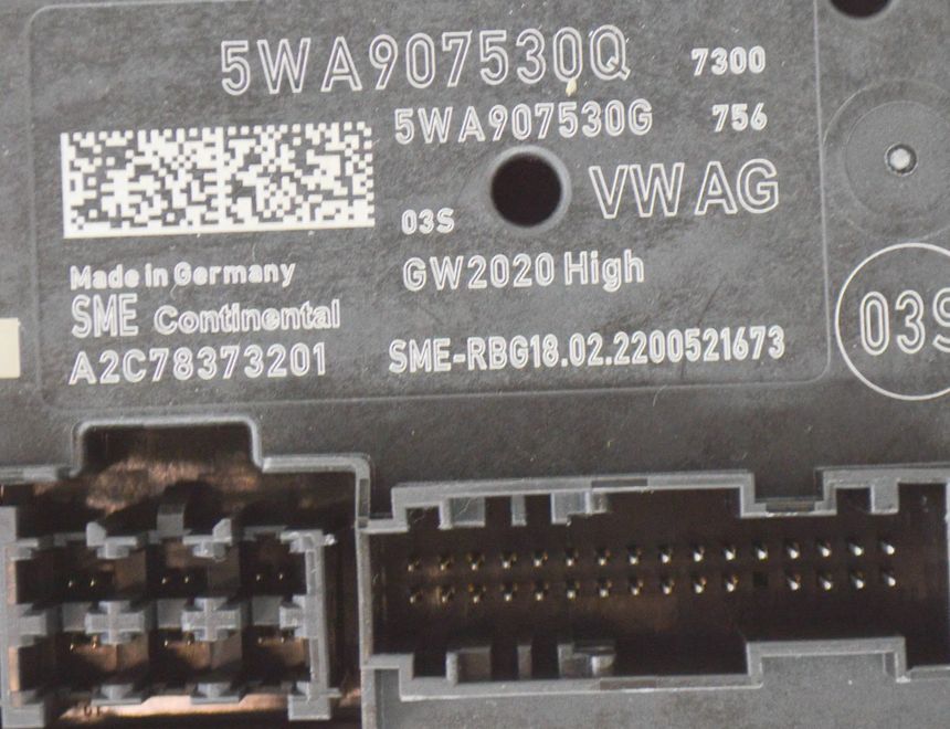 VOLKSWAGEN Golf 8 generation (2019-2023) Vārtejas vadības bloks 5WA907530Q,A2C78373201,5WA907530G 17866478