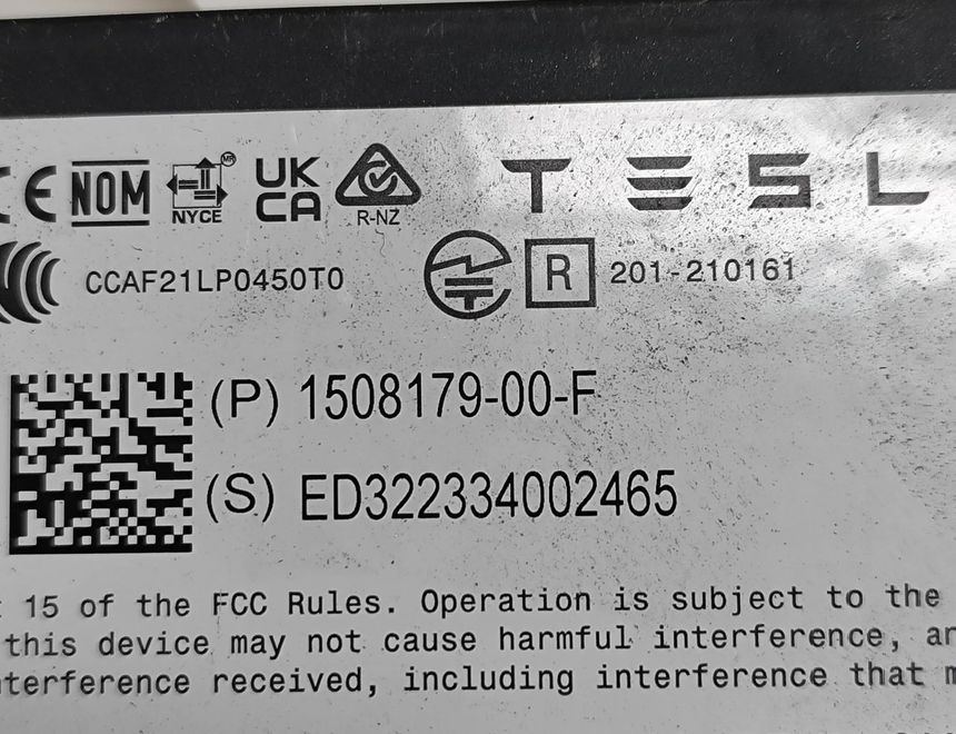 TESLA Model Y 1 generation (2020-2024) Блок управления Bluetooth 1508179-00-F 22266248