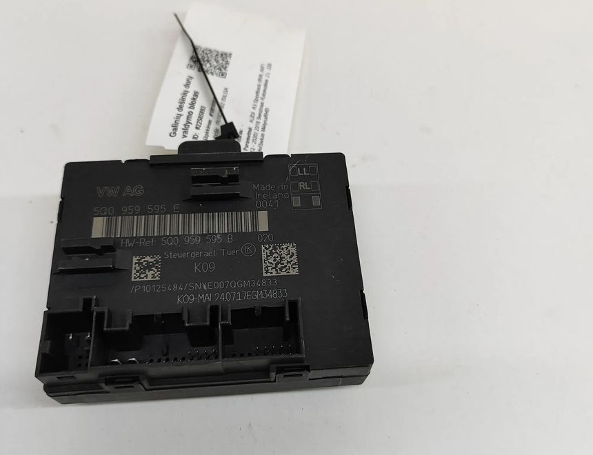 AUDI A3 8V (2012-2020) Rear Right Door Control Unit 5Q959595B,P10125484,5Q959595E 22585893
