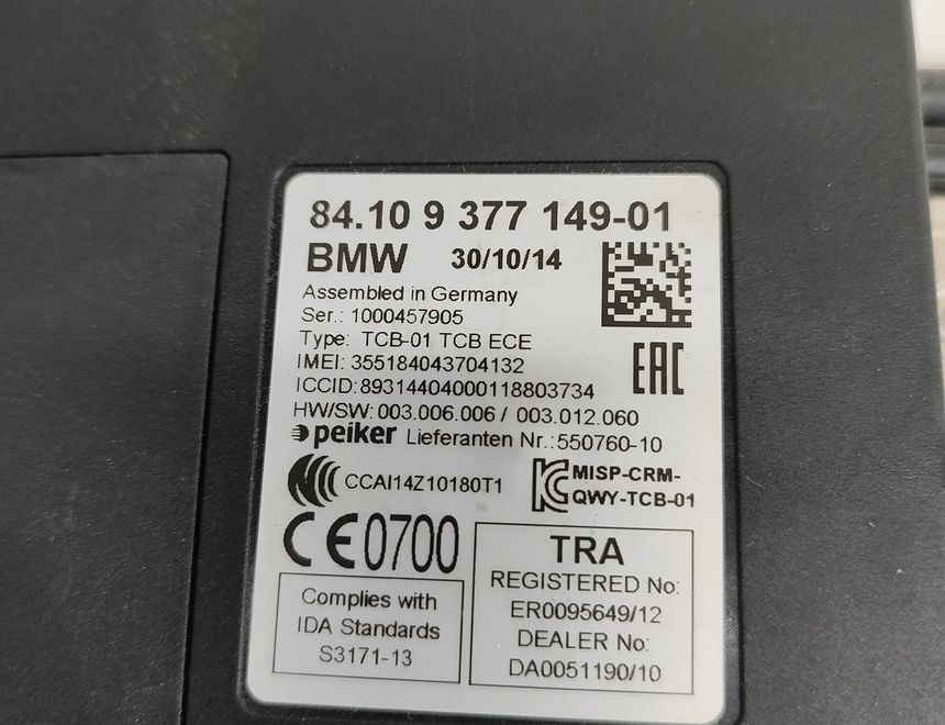 BMW 5 Series F10/F11 (2009-2017) Bluetooth Control Unit 9377149 23305930