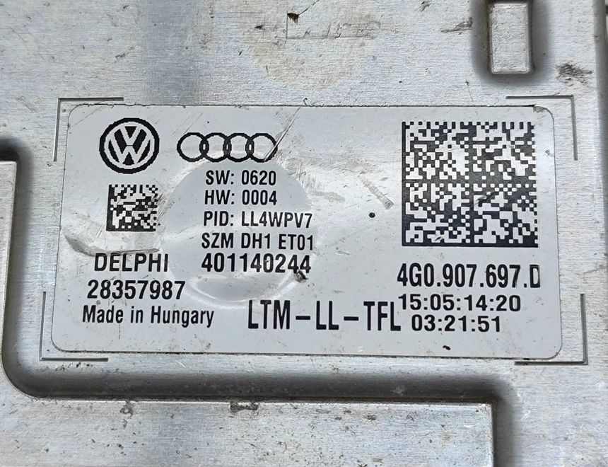 AUDI Q5 8R (2008-2017) LED lukturu vadības bloks 4G0907697D 23465542