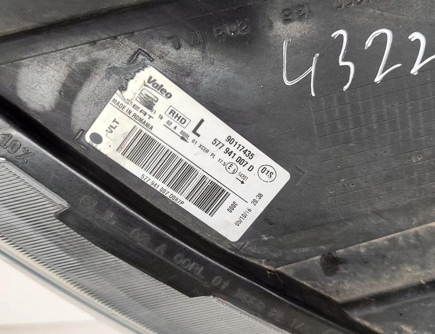 SEAT Ateca 1 generation (2016-2024) Фара передняя левая 90117435,7P5941591AD,7P5941591A,1036050008,577941007D 23666877